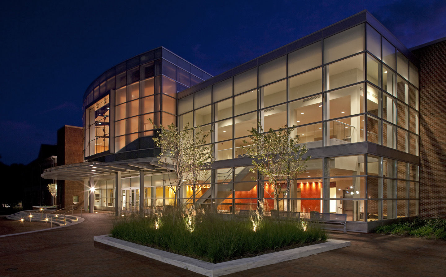 Washington College Gibson Center at night