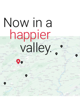 Now in a happier valley, Warfel expands into State College, PA.